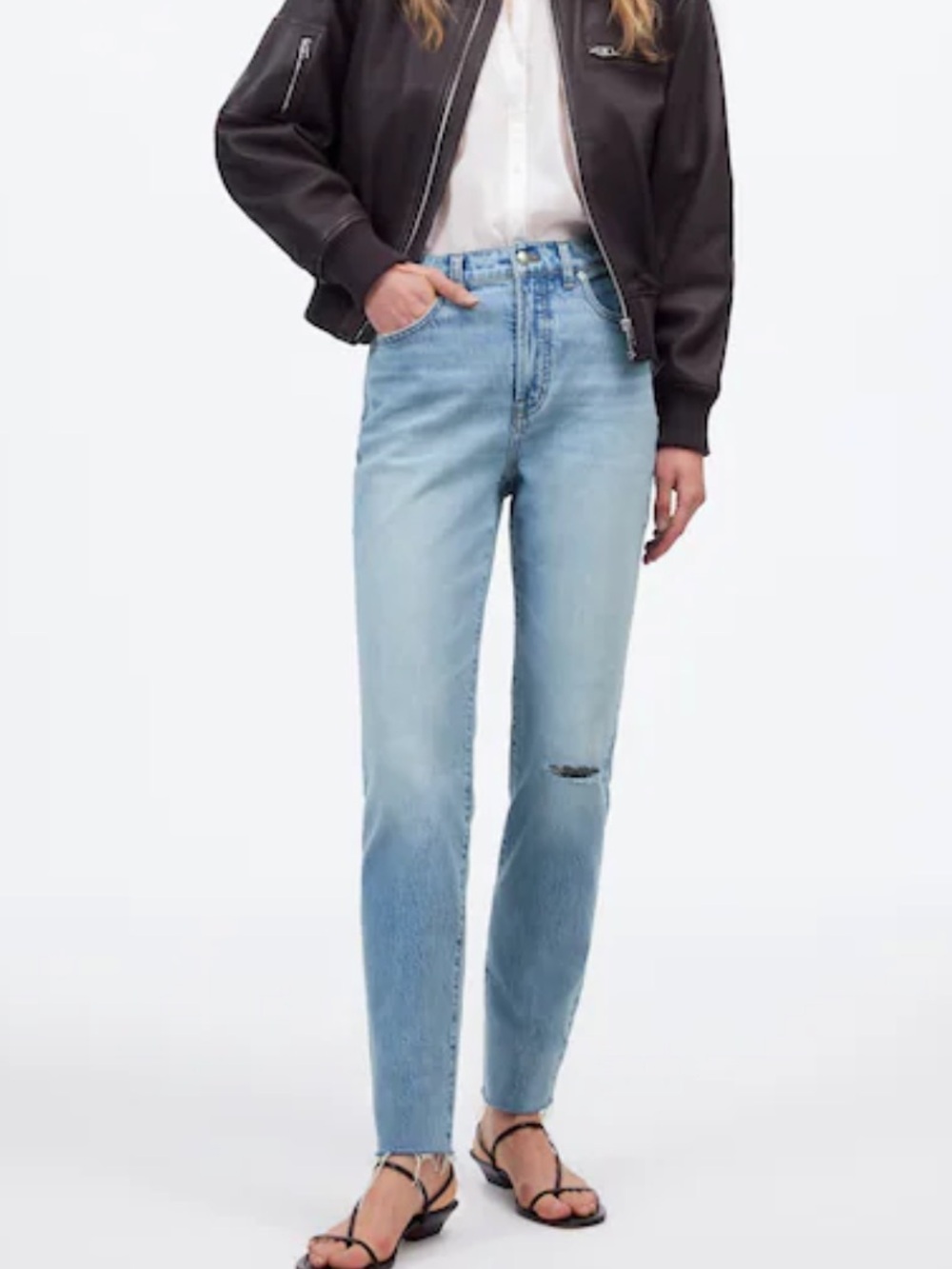 Madewell Perfect Vintage Jeans Women’s Size 29 Petite Distressed High Rise Denim